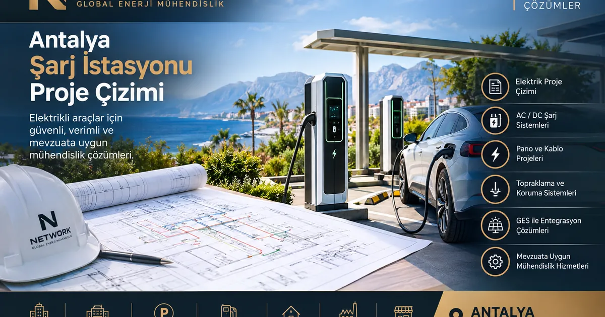 Antalya Şarj İstasyonu Proje Çizimi